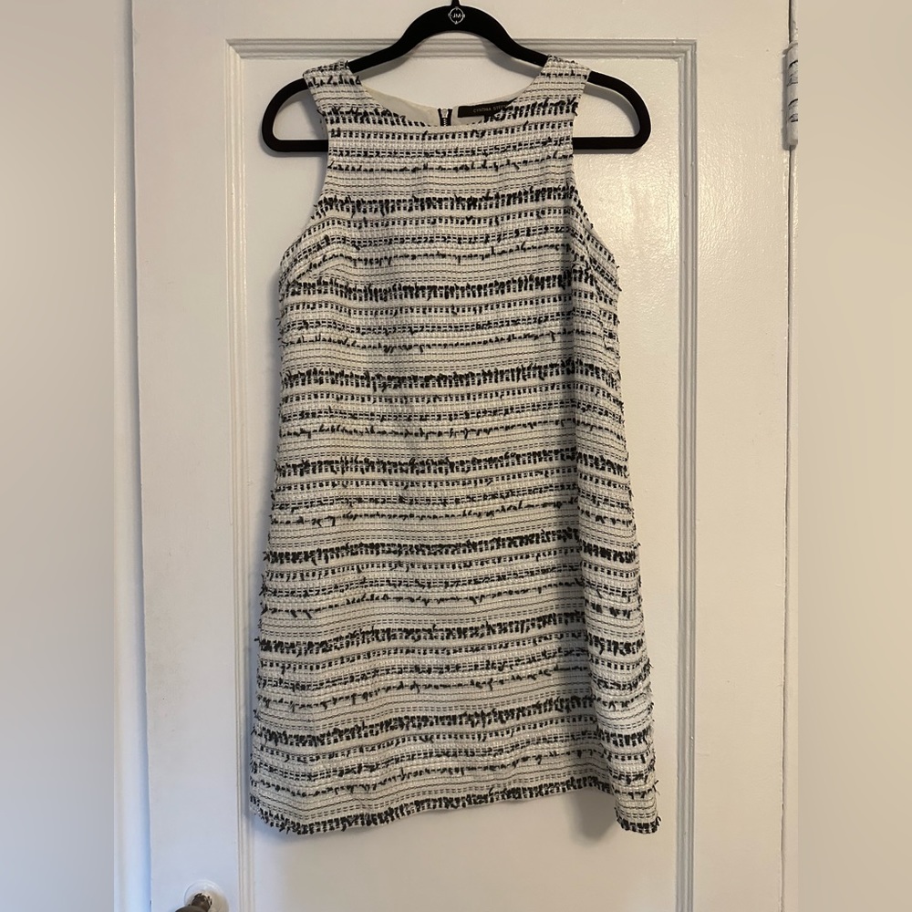 Black and white tweed dress, Cynthia Steffe, size 6.